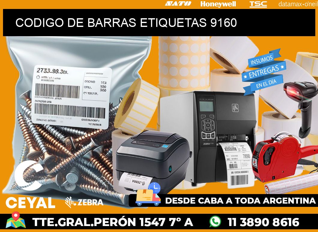 CODIGO DE BARRAS ETIQUETAS 9160