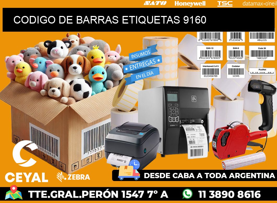 CODIGO DE BARRAS ETIQUETAS 9160