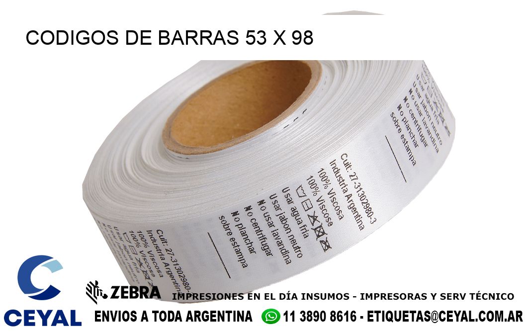 CODIGOS DE BARRAS 53 x 98