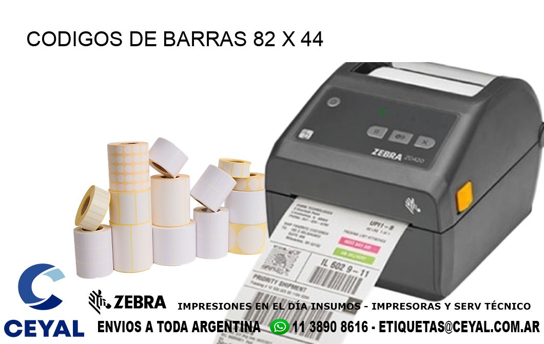 CODIGOS DE BARRAS 82 x 44