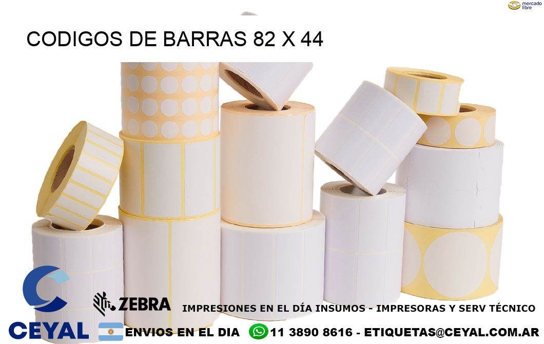 CODIGOS DE BARRAS 82 x 44