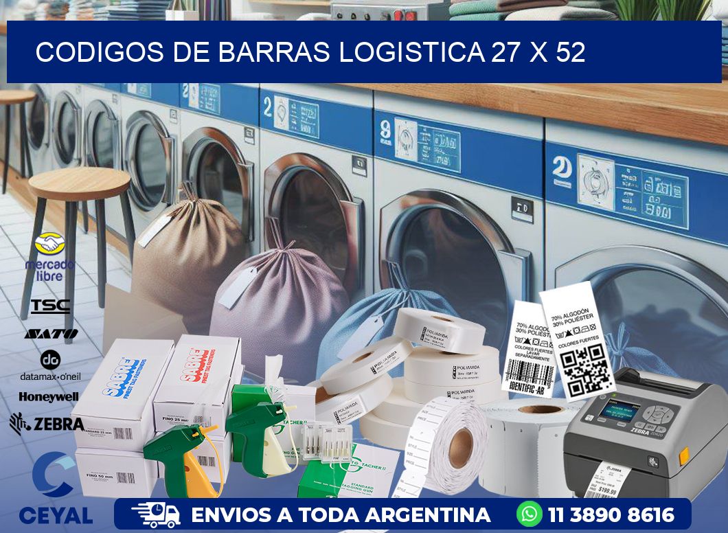 CODIGOS DE BARRAS LOGISTICA 27 x 52