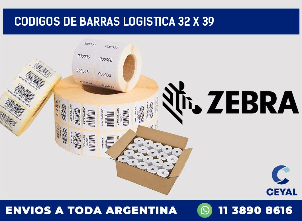 CODIGOS DE BARRAS LOGISTICA 32 x 39