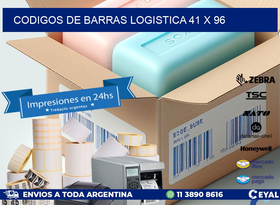 CODIGOS DE BARRAS LOGISTICA 41 x 96