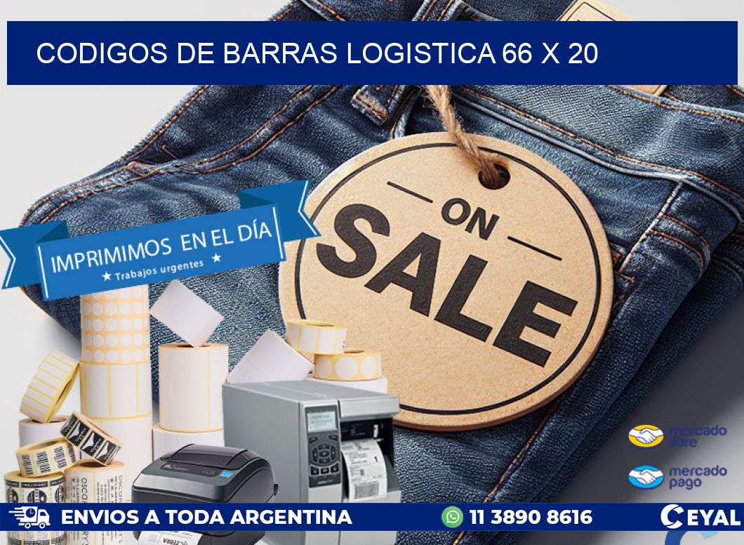 CODIGOS DE BARRAS LOGISTICA 66 x 20