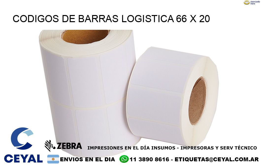 CODIGOS DE BARRAS LOGISTICA 66 x 20