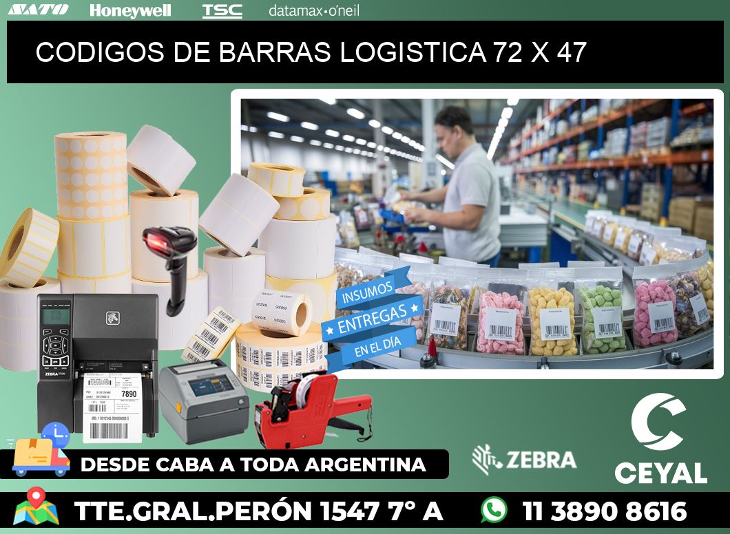 CODIGOS DE BARRAS LOGISTICA 72 x 47