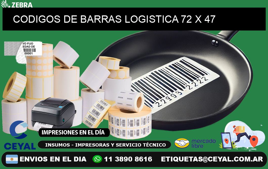 CODIGOS DE BARRAS LOGISTICA 72 x 47