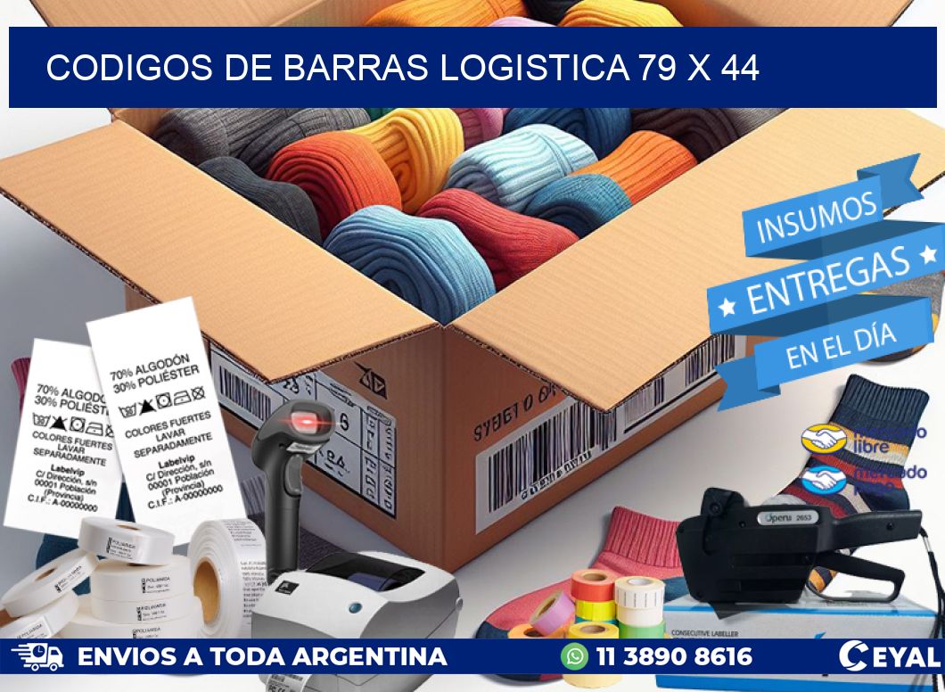 CODIGOS DE BARRAS LOGISTICA 79 x 44