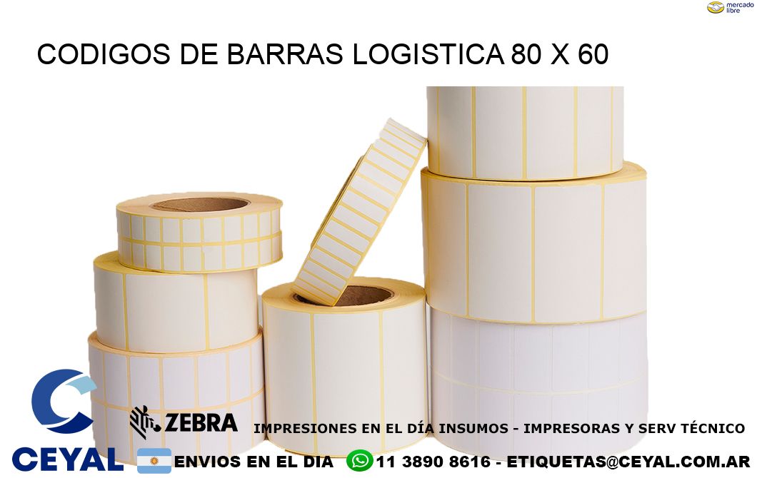 CODIGOS DE BARRAS LOGISTICA 80 x 60