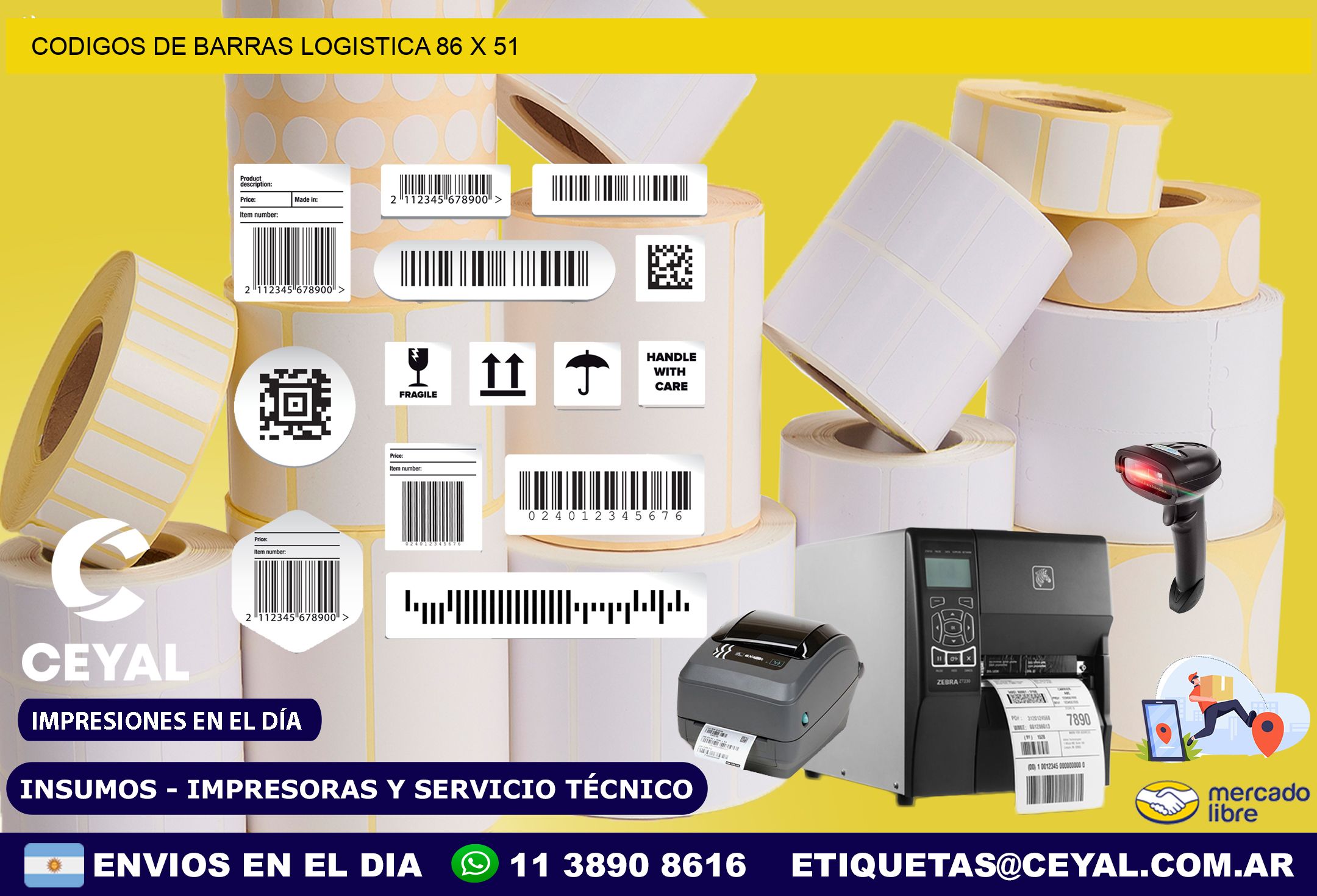 CODIGOS DE BARRAS LOGISTICA 86 x 51