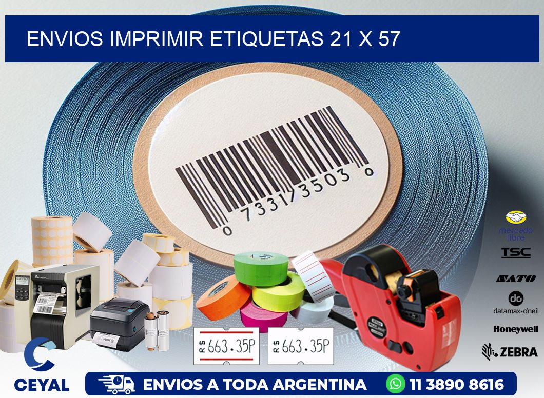 ENVIOS IMPRIMIR ETIQUETAS 21 x 57