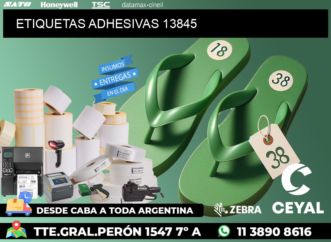 ETIQUETAS ADHESIVAS 13845