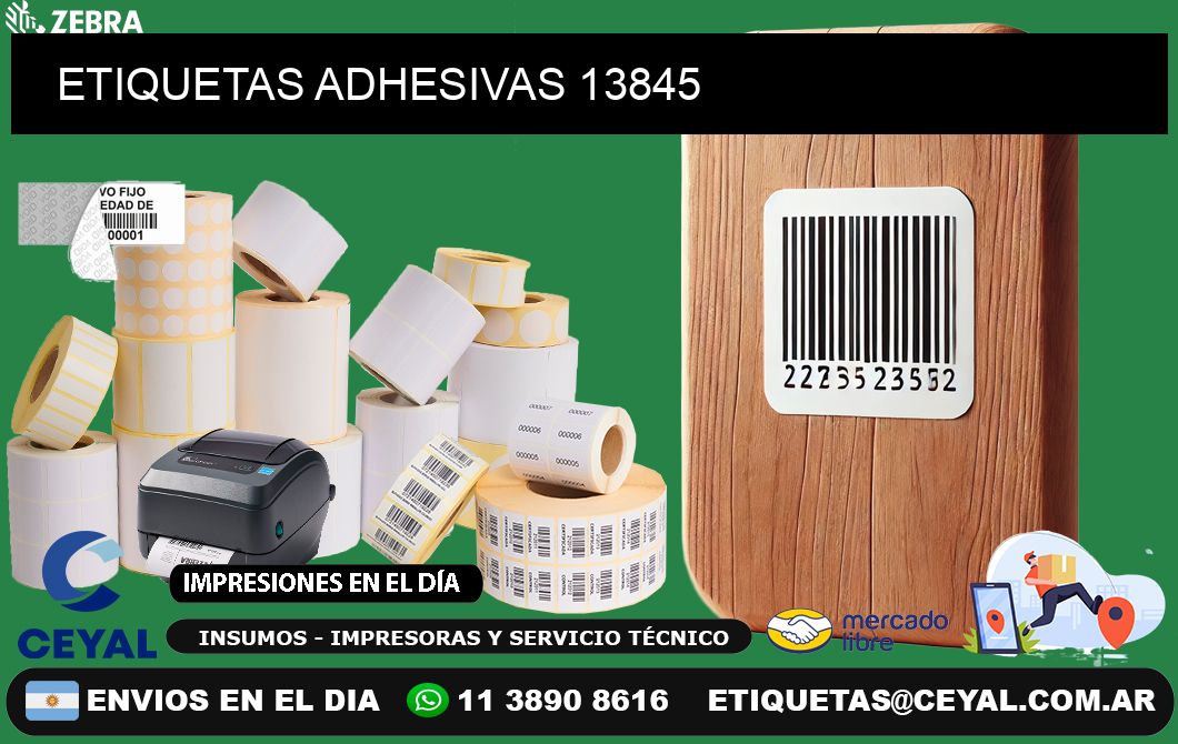 ETIQUETAS ADHESIVAS 13845