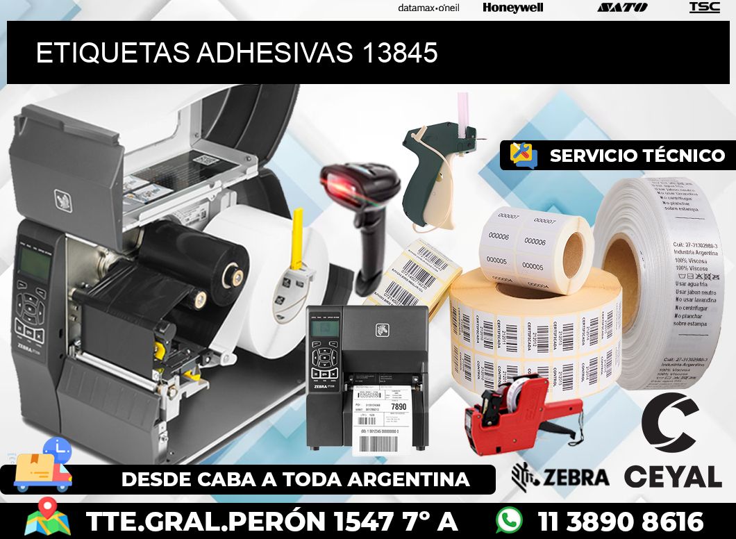 ETIQUETAS ADHESIVAS 13845