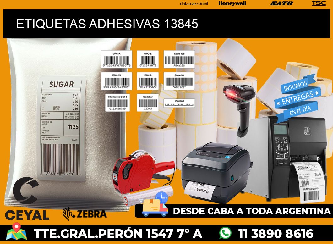 ETIQUETAS ADHESIVAS 13845