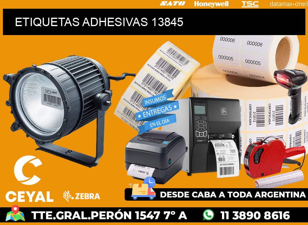 ETIQUETAS ADHESIVAS 13845