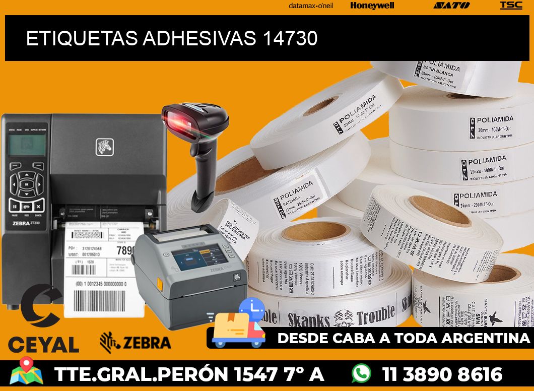 ETIQUETAS ADHESIVAS 14730