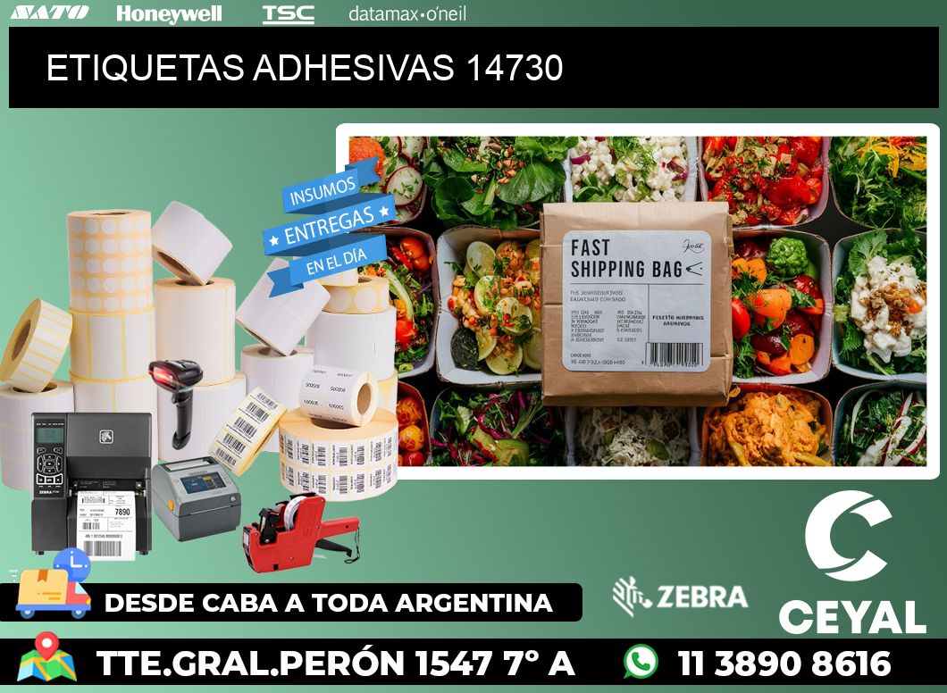 ETIQUETAS ADHESIVAS 14730