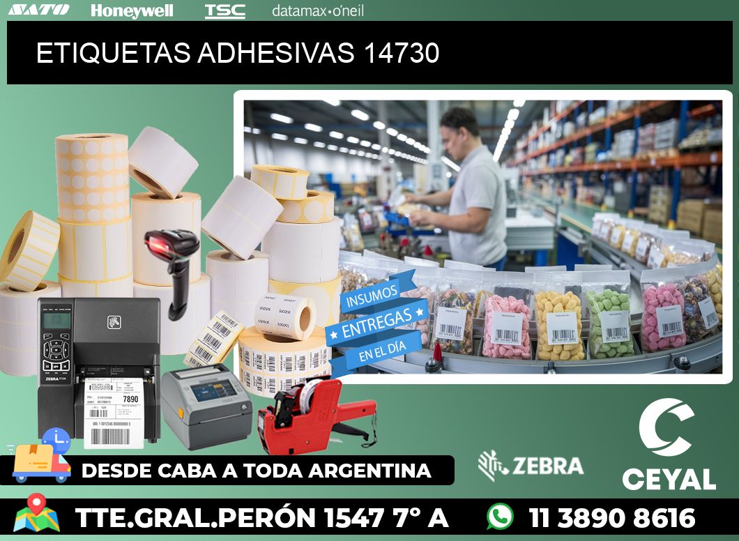 ETIQUETAS ADHESIVAS 14730