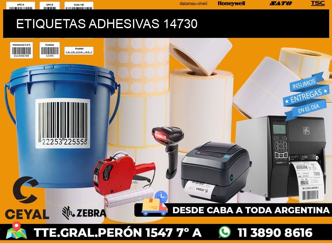 ETIQUETAS ADHESIVAS 14730
