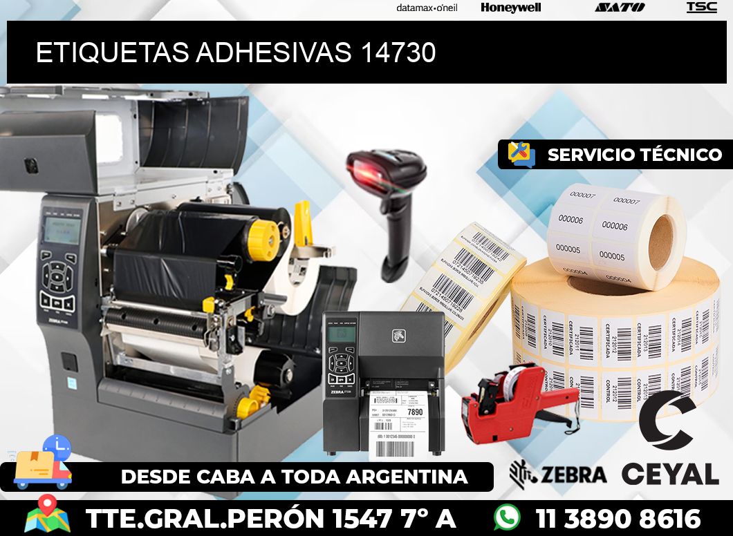 ETIQUETAS ADHESIVAS 14730