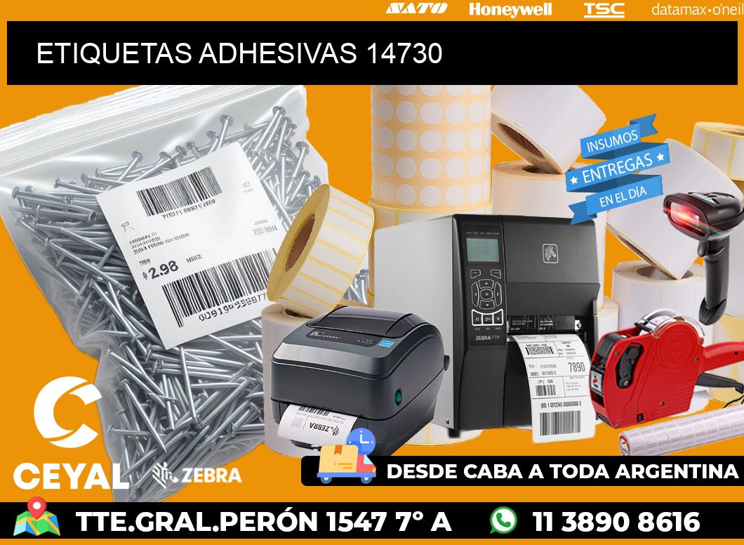 ETIQUETAS ADHESIVAS 14730