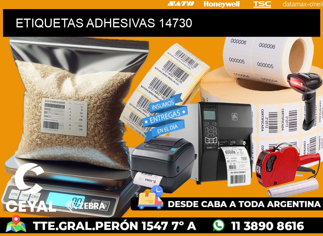 ETIQUETAS ADHESIVAS 14730
