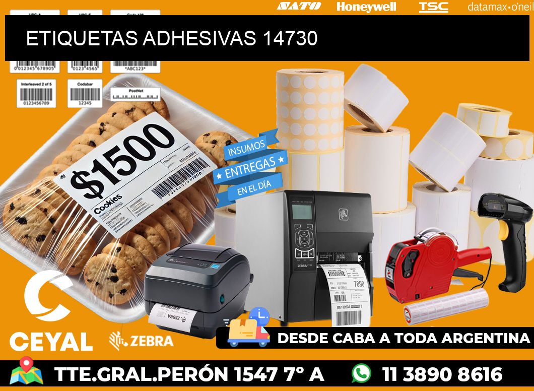 ETIQUETAS ADHESIVAS 14730
