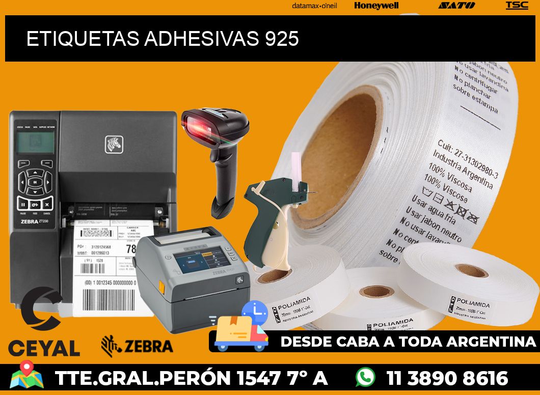 ETIQUETAS ADHESIVAS 925