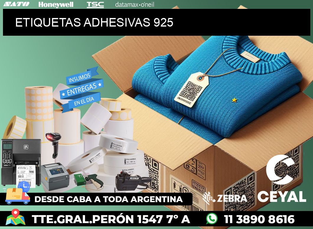 ETIQUETAS ADHESIVAS 925