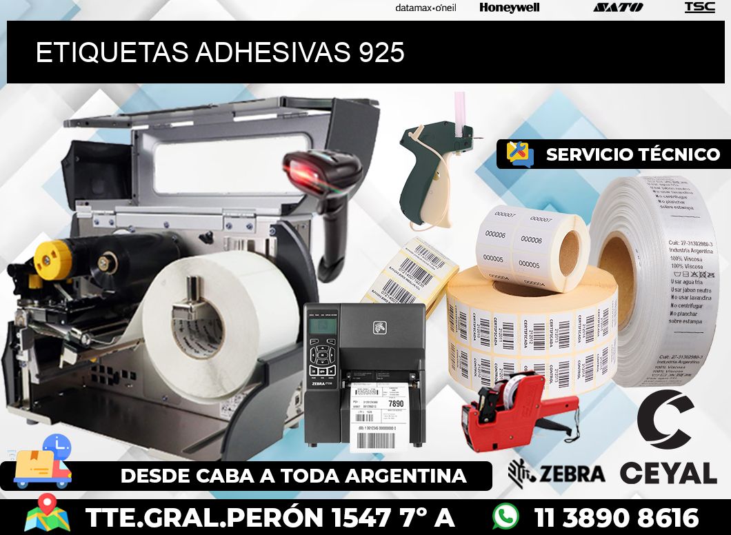 ETIQUETAS ADHESIVAS 925