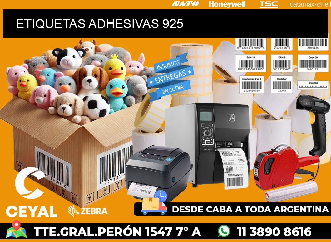 ETIQUETAS ADHESIVAS 925