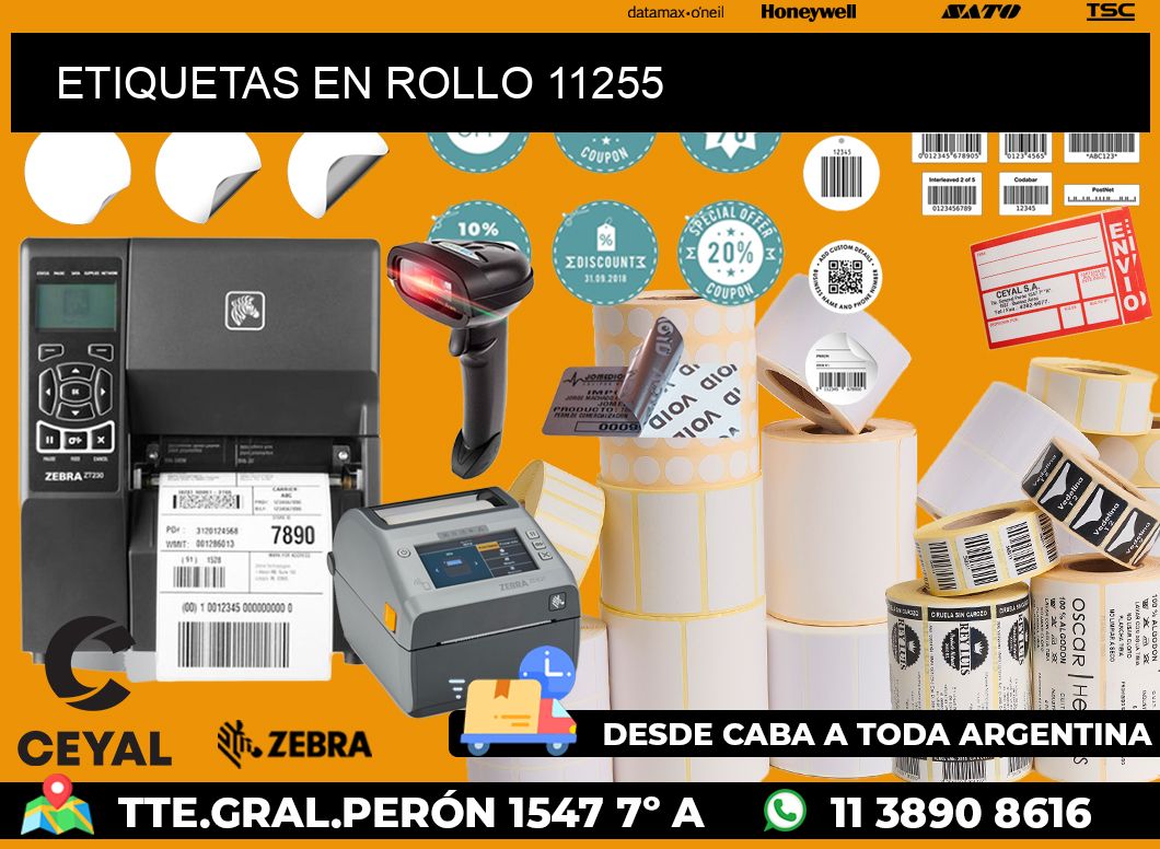 ETIQUETAS EN ROLLO 11255