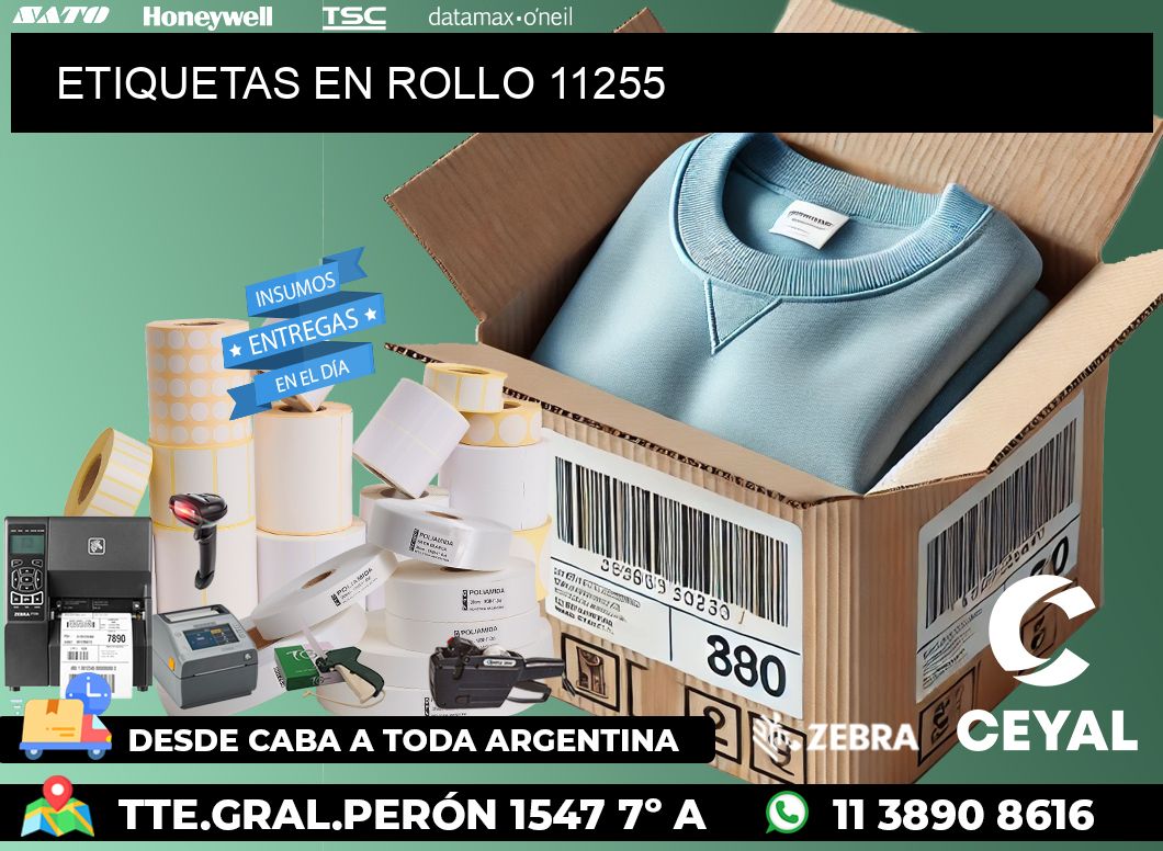 ETIQUETAS EN ROLLO 11255