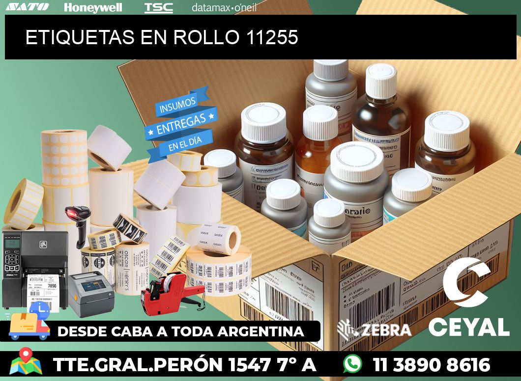 ETIQUETAS EN ROLLO 11255