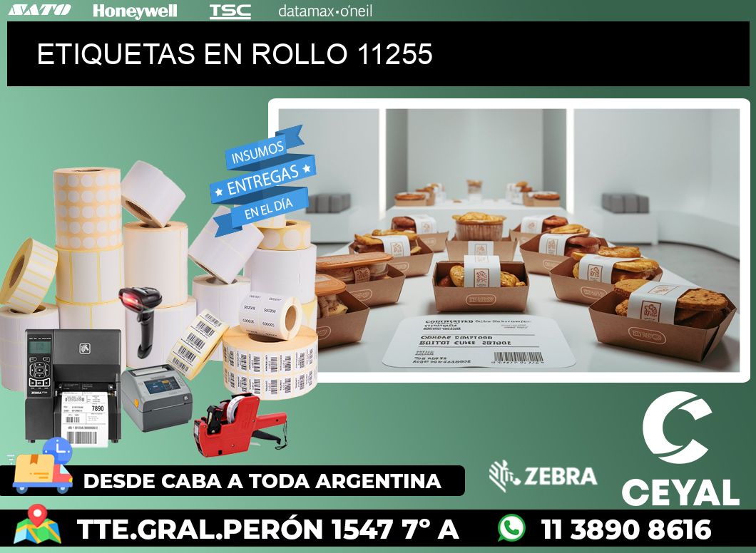 ETIQUETAS EN ROLLO 11255