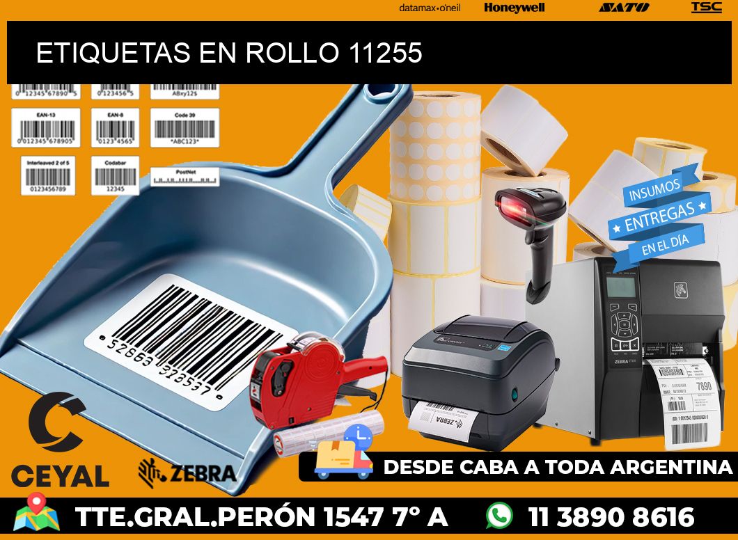 ETIQUETAS EN ROLLO 11255