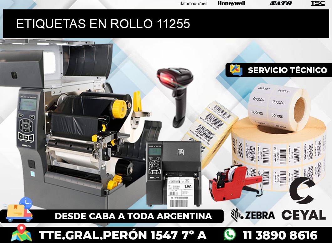 ETIQUETAS EN ROLLO 11255