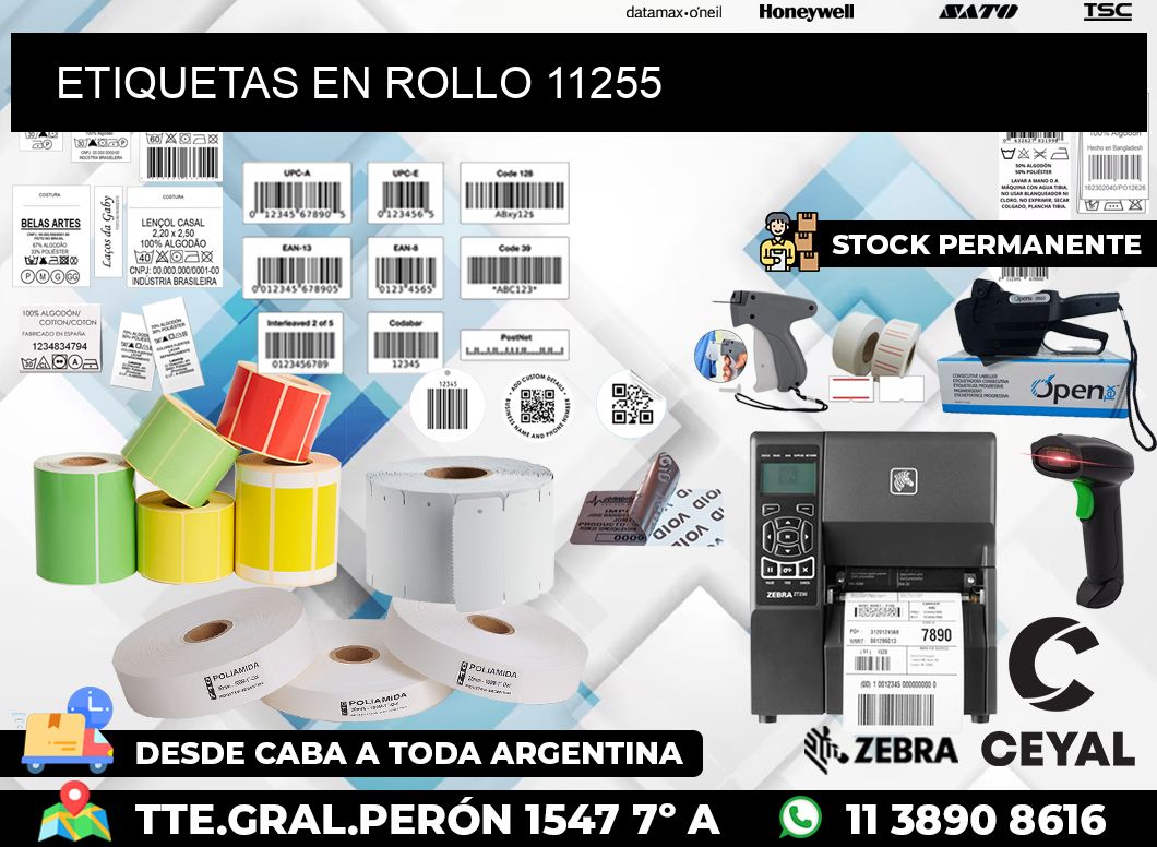 ETIQUETAS EN ROLLO 11255