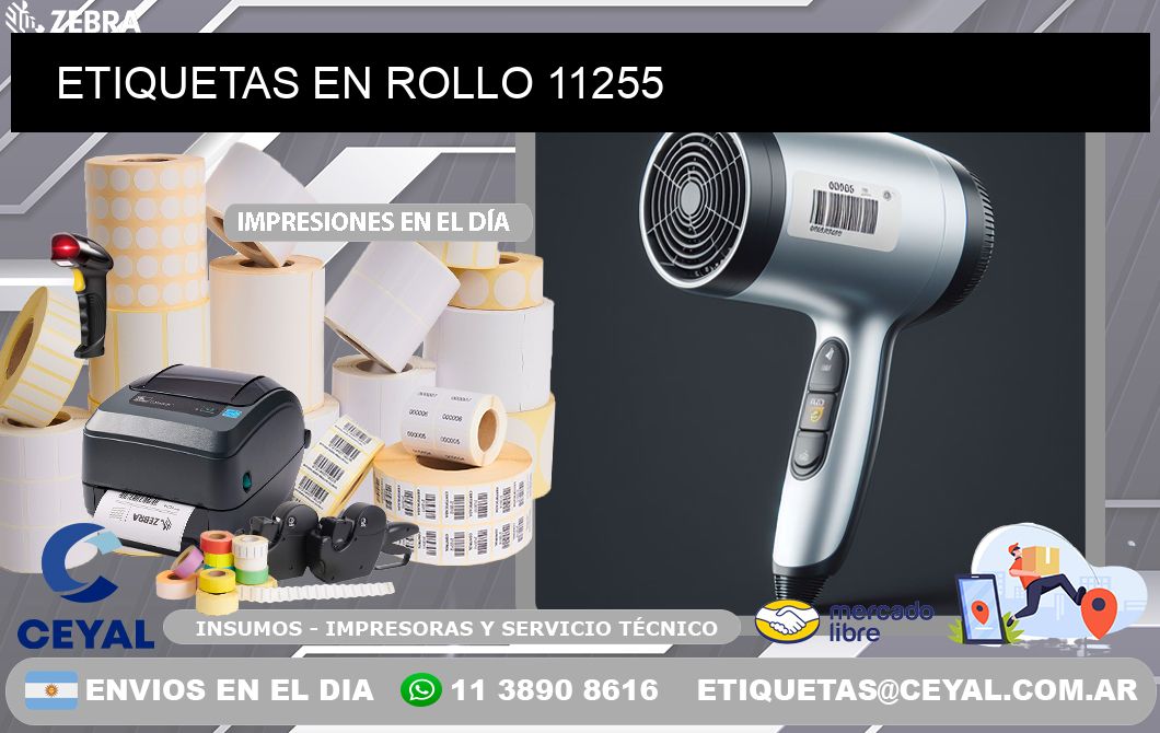 ETIQUETAS EN ROLLO 11255