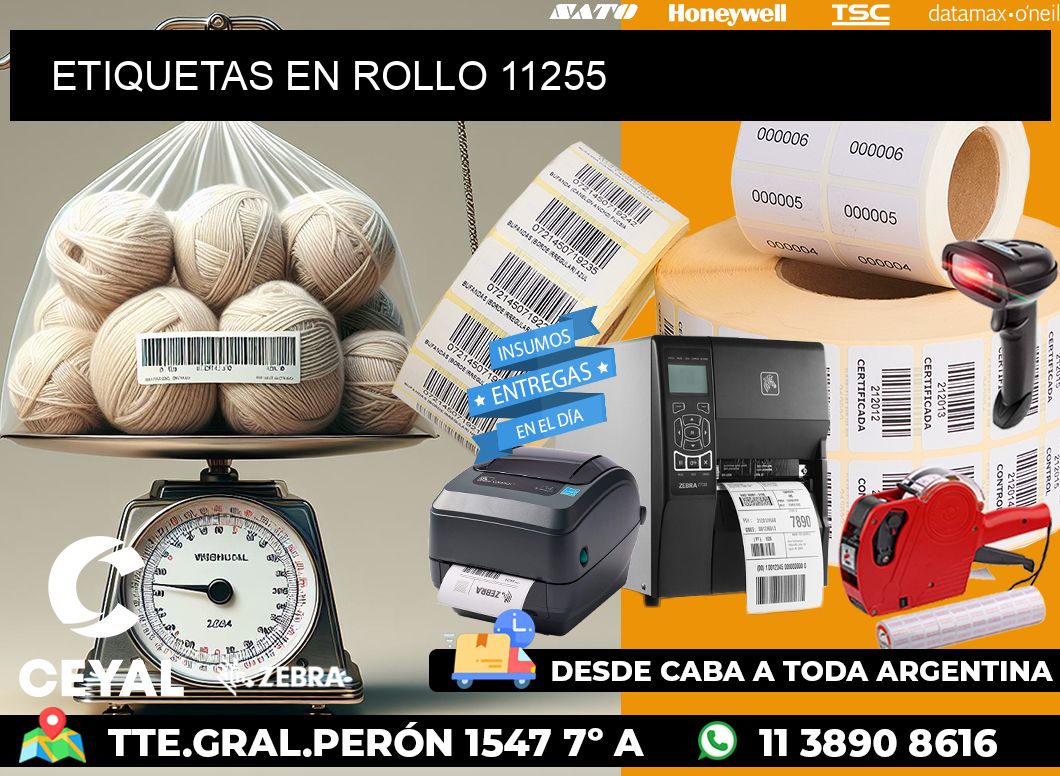 ETIQUETAS EN ROLLO 11255