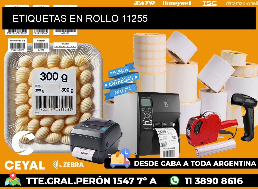 ETIQUETAS EN ROLLO 11255