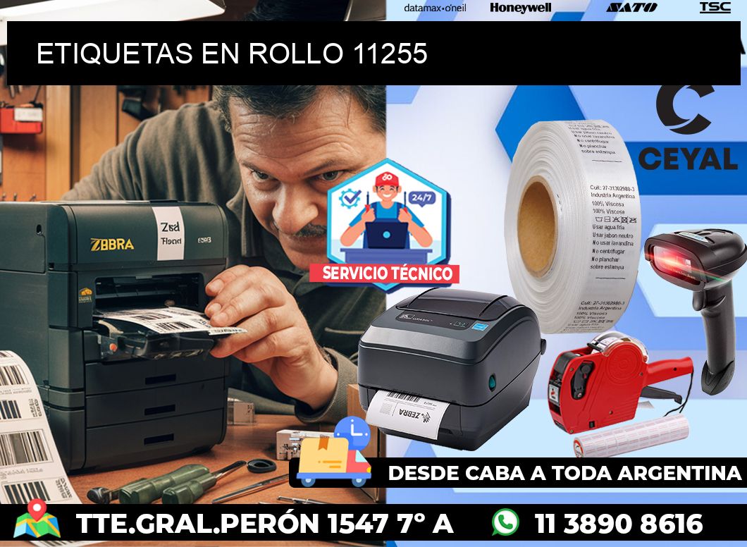 ETIQUETAS EN ROLLO 11255