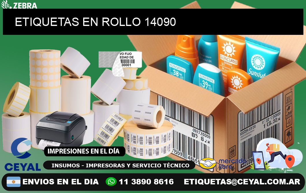 ETIQUETAS EN ROLLO 14090