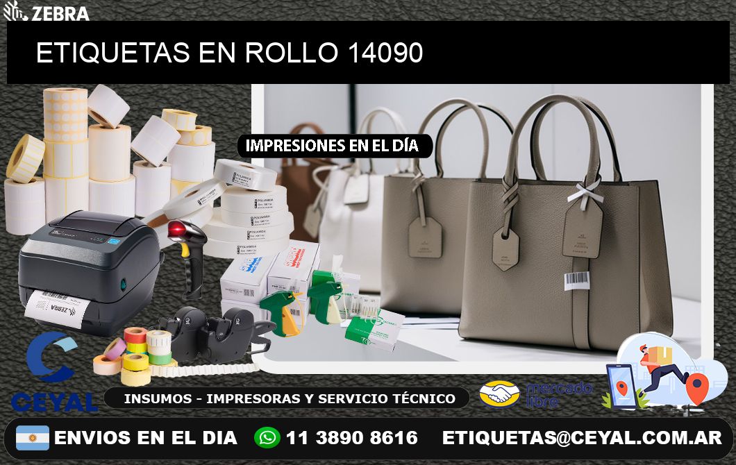 ETIQUETAS EN ROLLO 14090