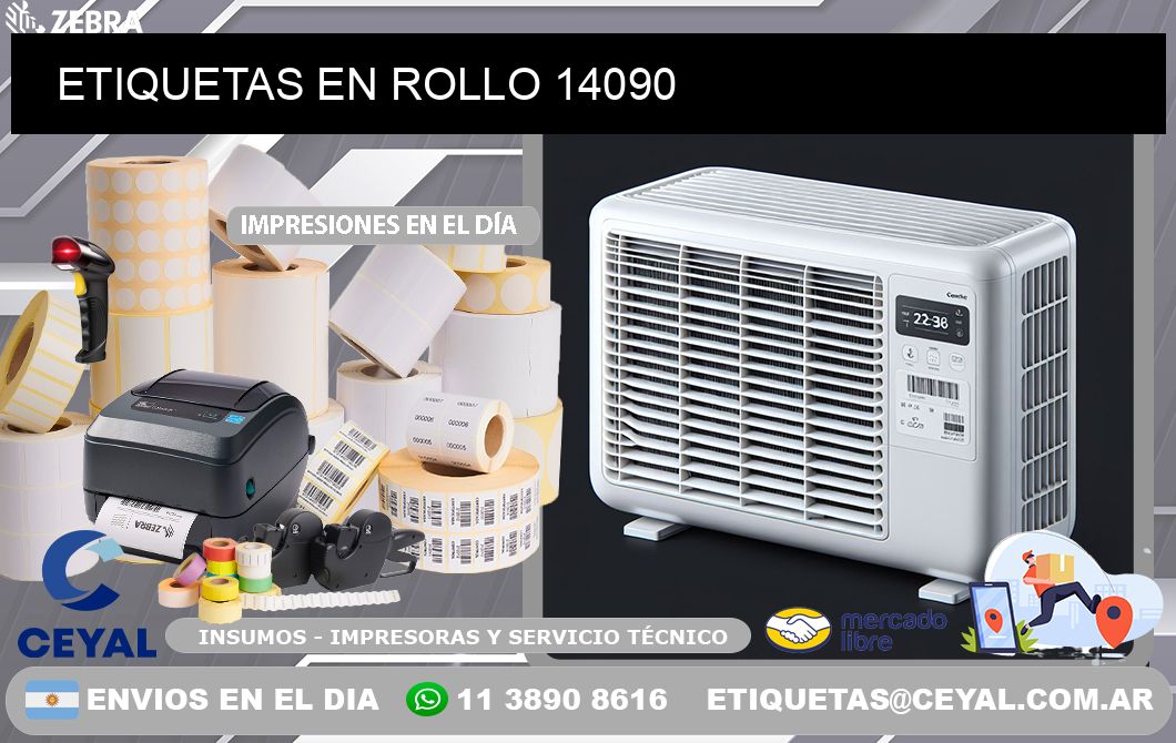 ETIQUETAS EN ROLLO 14090