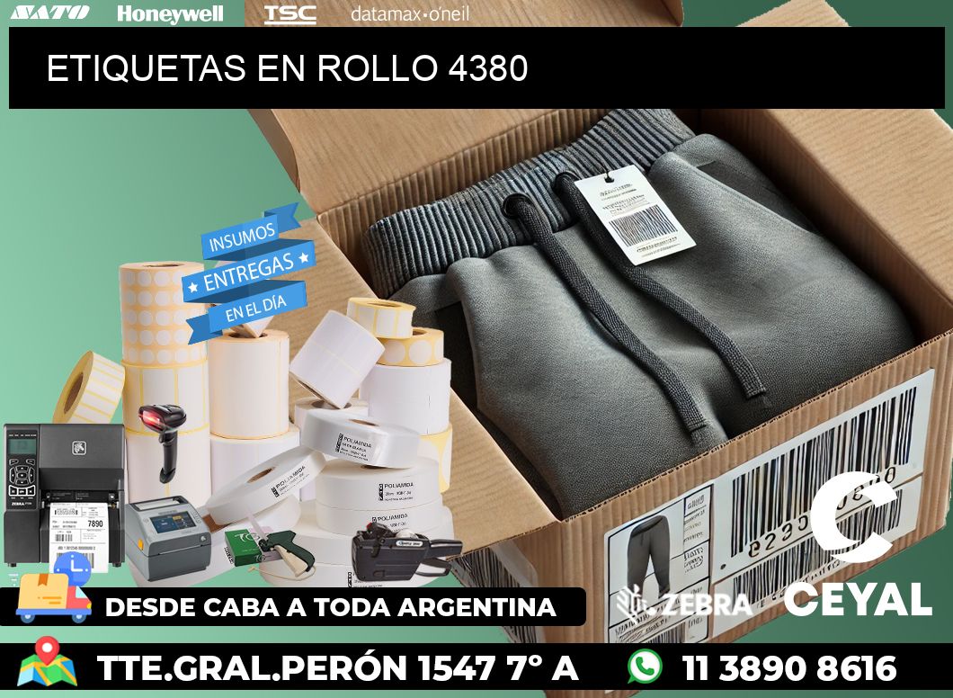 ETIQUETAS EN ROLLO 4380