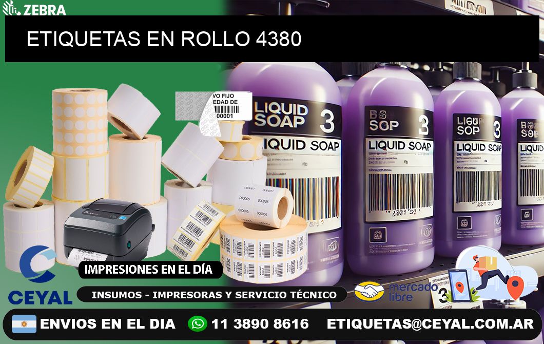 ETIQUETAS EN ROLLO 4380