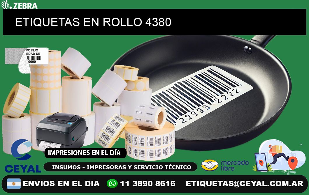 ETIQUETAS EN ROLLO 4380